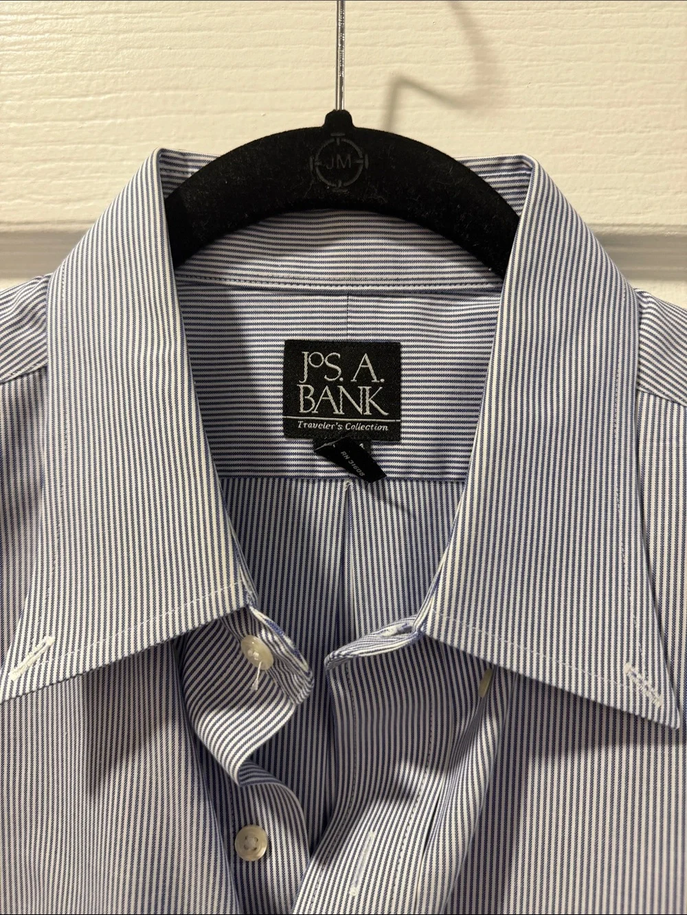 Jos. A. Bank Light Blue Pinstripe Dress Shirt - Men's 17 1/2-34